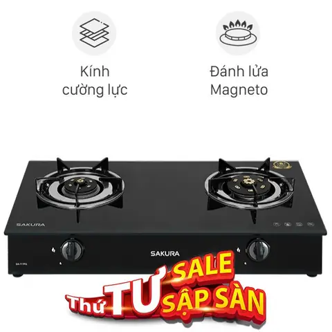 Bếp Ga Đôi Sakura Sa-717pg