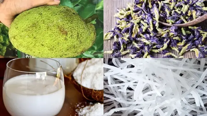 Cách Nấu Chè Sa Kê Hoa Đậu Biếc