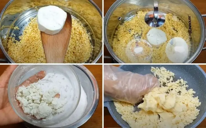 Bước 1: Chuẩn bị nhân bánh Bước 1: Chuẩn bị nhân bánh