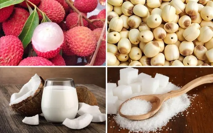 2Cách làm chè vải hạt sen