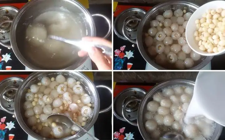 2Cách làm chè vải hạt sen