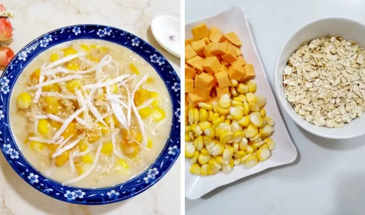 Chè yến mạch khoai lang ngô ngọt Chè yến mạch khoai lang ngô ngọt