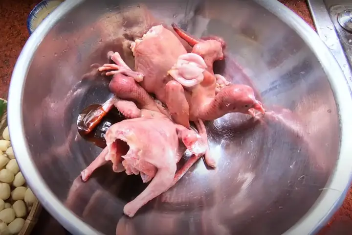 Bước 2: Ướp chim bồ câu