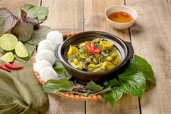 Món thịt om chuối đậu