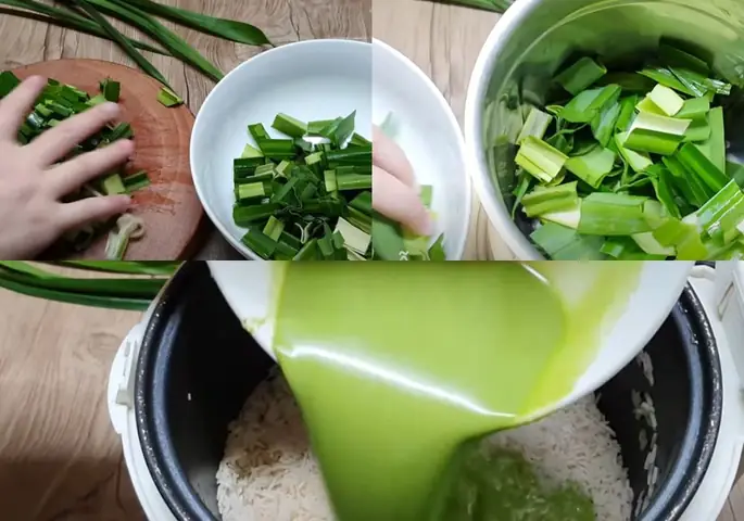 Luộc gà và nấu cơm lá dứa