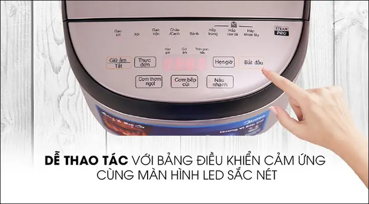 1Các nút chức năng cơ bản của nồi cơm điện tử Sunhouse