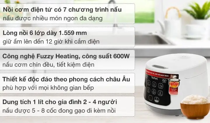 2Hướng dẫn sử dụng nồi cơm điện tử Tefal 2Hướng dẫn sử dụng nồi cơm điện tử Tefal
