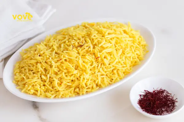 cách nấu cơm với saffron