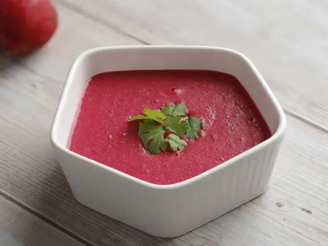 Cháo tôm củ dền