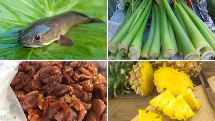 Nguyên liệu để nấu canh cá dọc mùng Nguyên liệu để nấu canh cá dọc mùng