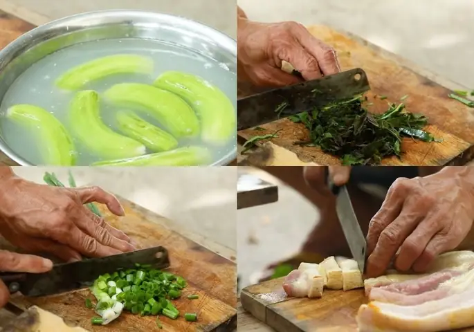 Sơ chế các nguyên liệu Sơ chế các nguyên liệu