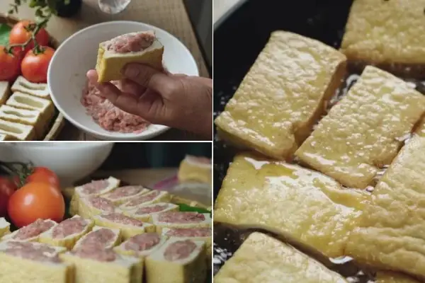 Nhồi Thịt Và Chiên Đậu Hũ