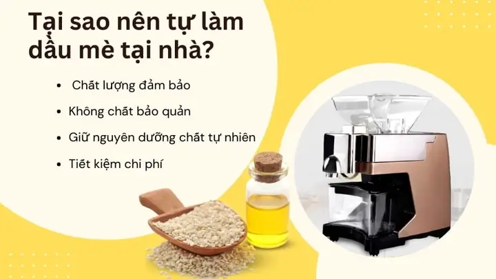 1. Tại sao nên tự làm dầu mè tại nhà? 1. Tại sao nên tự làm dầu mè tại nhà?