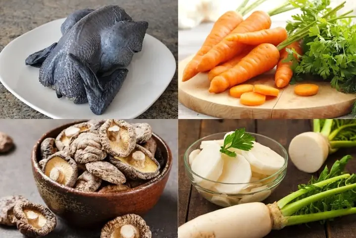 1Canh gà ác nấu rau củ cho bé (Công thức do người dùng chia sẻ)