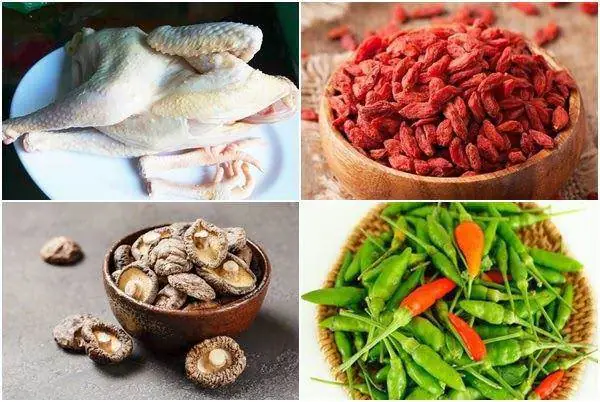 Nguyên liệu làm gà tiềm ớt hiểm Nguyên liệu làm gà tiềm ớt hiểm