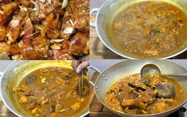 Bước 3nấu Món Giả Cầy Thơm Ngon