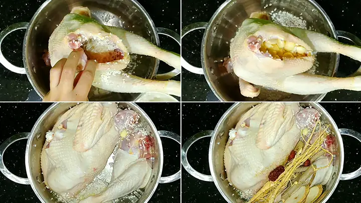 Cách Nấu Gà Hầm Sâm Bằng Gói Gia Vị