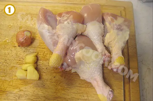 Nguyên liệu làm gà rang gừng Nguyên liệu làm gà rang gừng