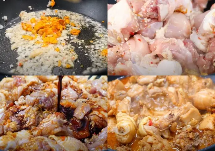 Xào gà với sa tế