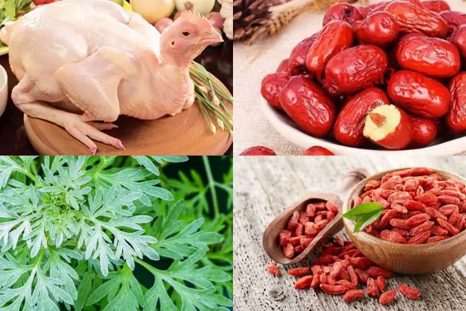 Nguyên liệu làm món gà hầm ngải cứu Nguyên liệu làm món gà hầm ngải cứu