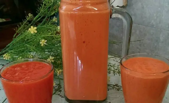 GiadinhNet - Quả gấc giờ không chỉ nấu xôi, đưa vào các món ăn ngon, mà còn tạo được những món nước uống thơm ngon, bổ dưỡng. GiadinhNet - Quả gấc giờ không chỉ nấu xôi, đưa vào các món ăn ngon, mà còn tạo được những món nước uống thơm ngon, bổ dưỡng.