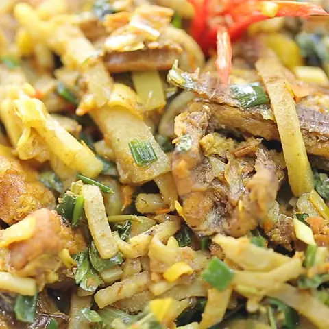 Hướng dẫn cách nấu giả cầy củ chuối chuẩn vị miền Bắc