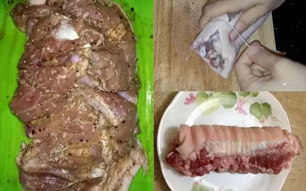 Bó và luộc chân giò: