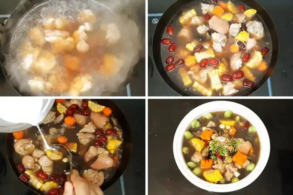 Các bước nấu giò heo hầm nấm đông cô tóc tiên Các bước nấu giò heo hầm nấm đông cô tóc tiên