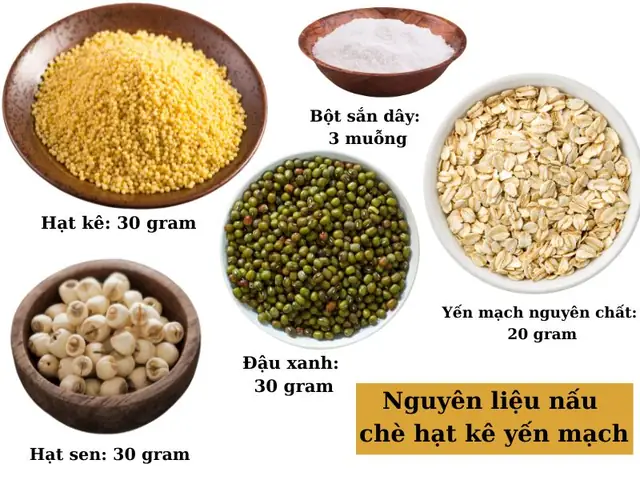 Chè kê hạt sen yến mạch