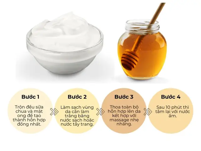 4.2. Cách làm kem trộn trắng da body từ sữa chua và mật ong