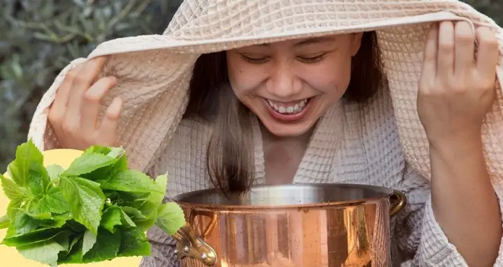 2.1. Xông Mặt Bằng Lá Tía Tô