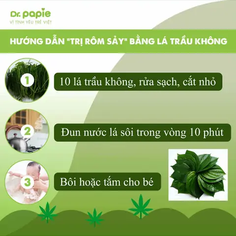 2. Cách trị rôm sảy bằng trầu không