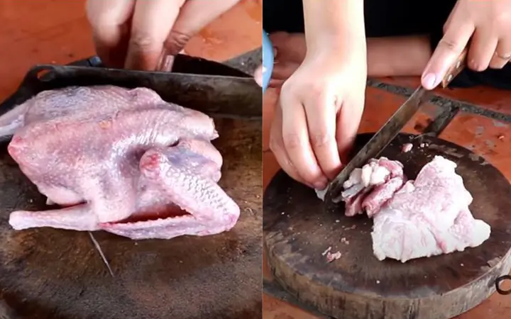 Bước 1:Sơ chế bồ câu