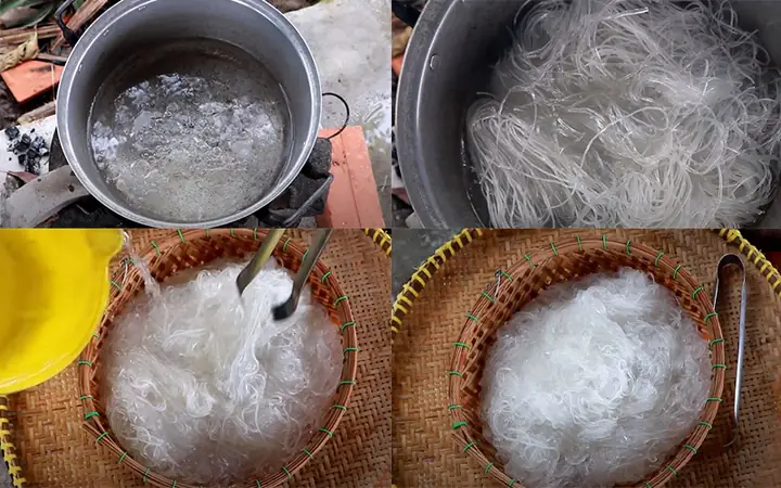 Bước 5:Trụng miến