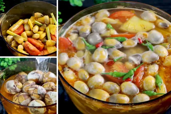 Cách nấu nước dùng lẩu hột vịt lộn chua cay