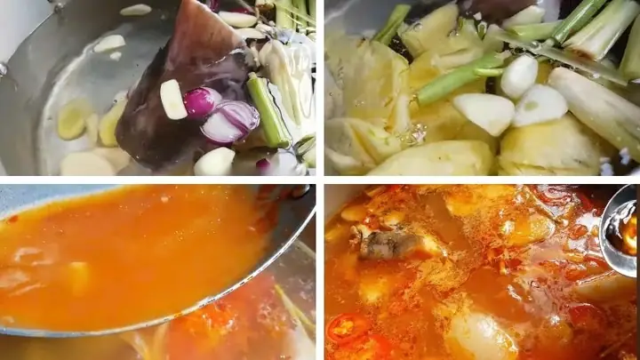 Bước 4nấu Nước Lẩu Cá Basa