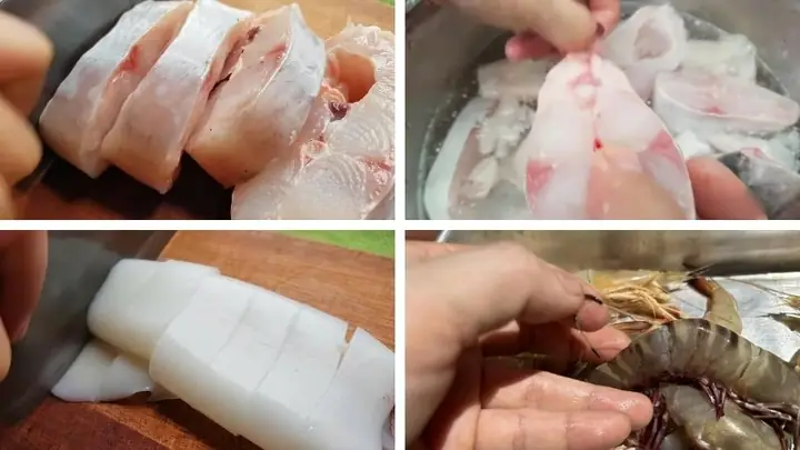 Bước 1sơ Chế Hải Sản