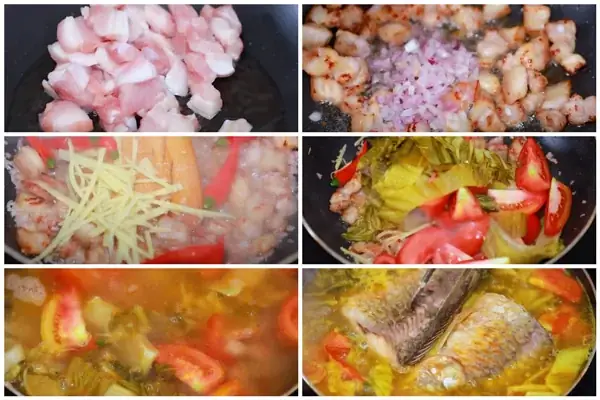 Cách làm cá om dưa Cách làm cá om dưa