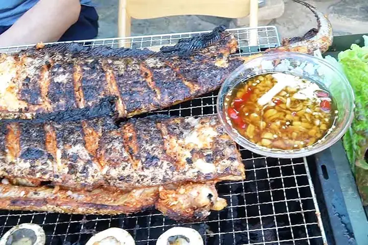 Cá hô làm món gì ngon – Cá hô nướng mỡ hành