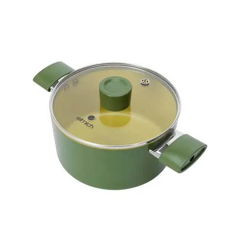 Nồi Phủ Sứ Chống Dính Elmich Olive Classic El- 5532ov Size 18, 20 Cm Nồi Phủ Sứ Chống Dính Elmich Olive Classic El- 5532ov Size 18, 20 Cm
