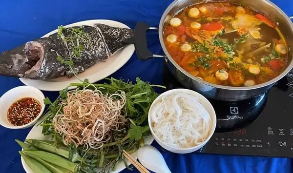 Cách nấu lẩu cá mú măng chua