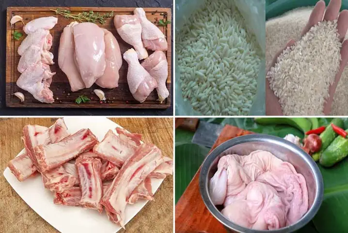 1. Nguyên liệu chuẩn bị làm lẩu cháo gà 1. Nguyên liệu chuẩn bị làm lẩu cháo gà