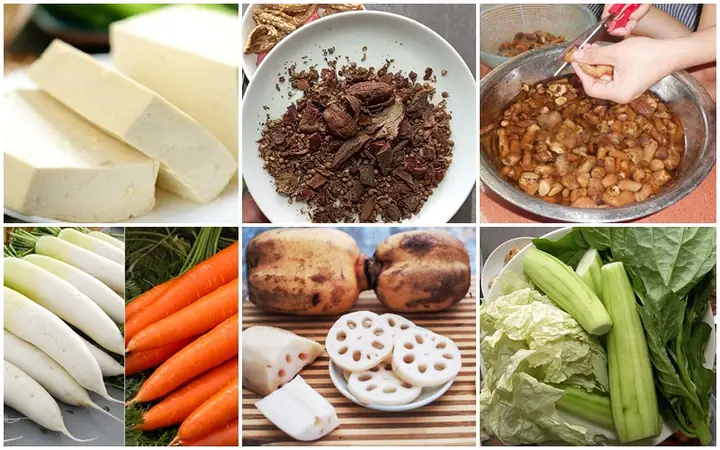 1Nguyên liệu nấu lẩu dê chay 1Nguyên liệu nấu lẩu dê chay