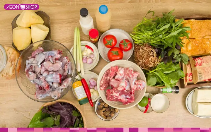 Nguyên liệu nấu lẩu ếch măng chua - công thức cho 5 người ăn