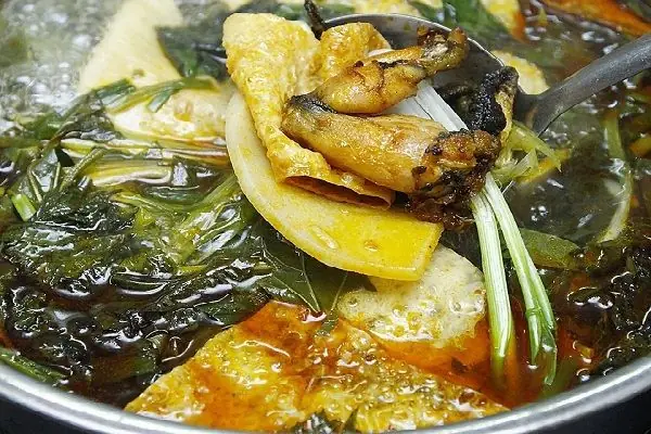 Nguyên Liệu Nấu Lẩu Ếch Măng Chua