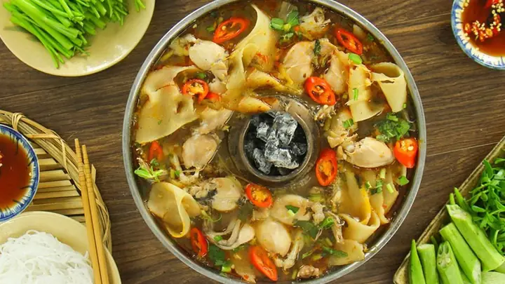 1cách Nấu Lẩu Ếch Chua Cay