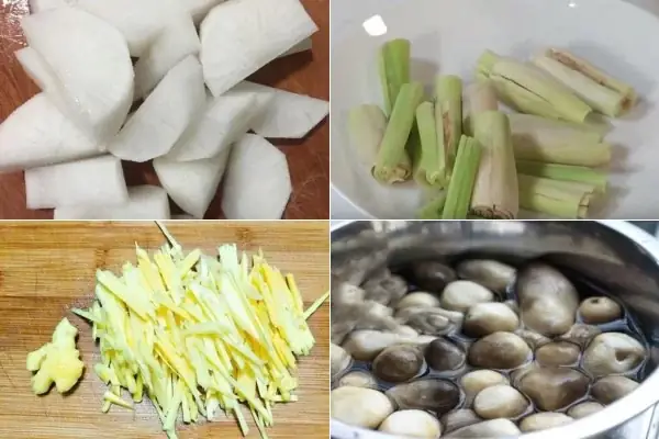 Sơ chế các nguyên liệu khác