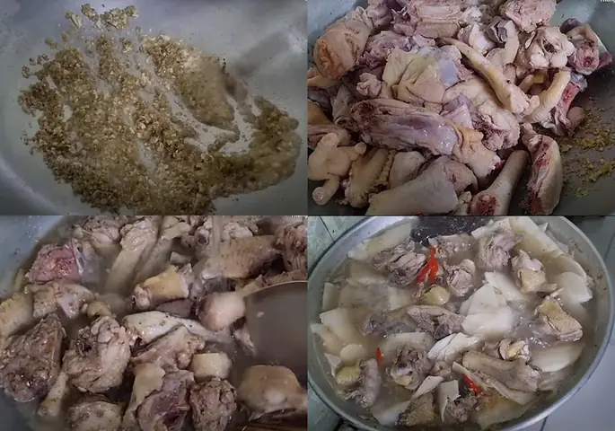 Làm Lẩu Gà Măng Chua