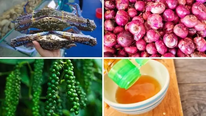 Chuẩn bị nguyên liệu nấu lẩu ghẹ