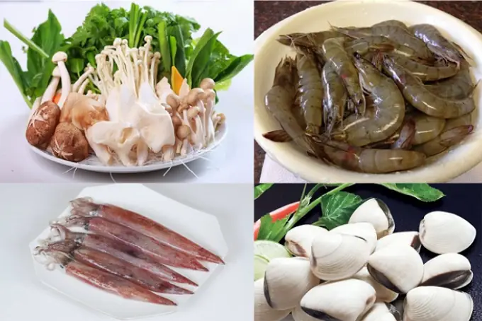 Nguyên Liệu Làmlẩu Hải Sản